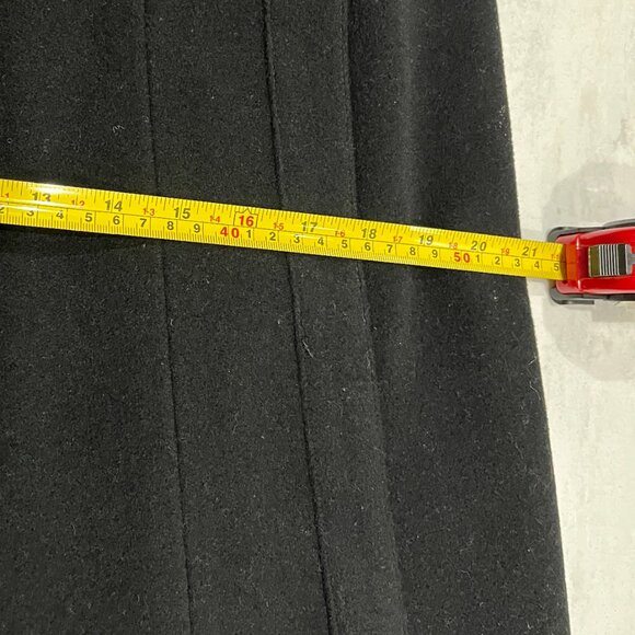 Calvin Klein Black Wool Blend Belted Coat Size 8 | Designer | EUC - Picture 8 of 9